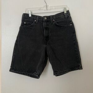 Levis Denim Shorts Black Orange Label Size 32